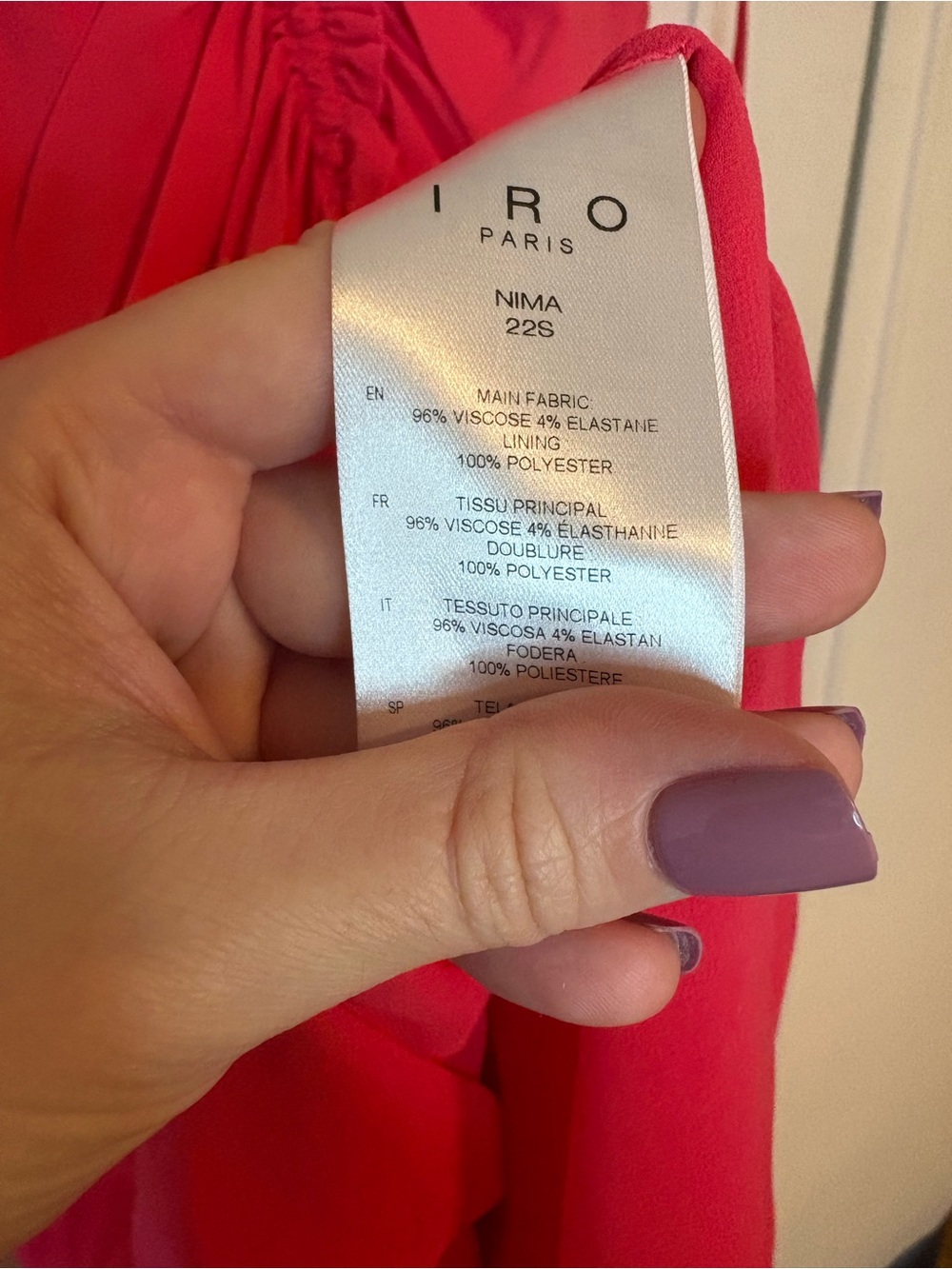 INWT IRO "NIMA" DRESS SIZE 38 - Picture 6 of 7